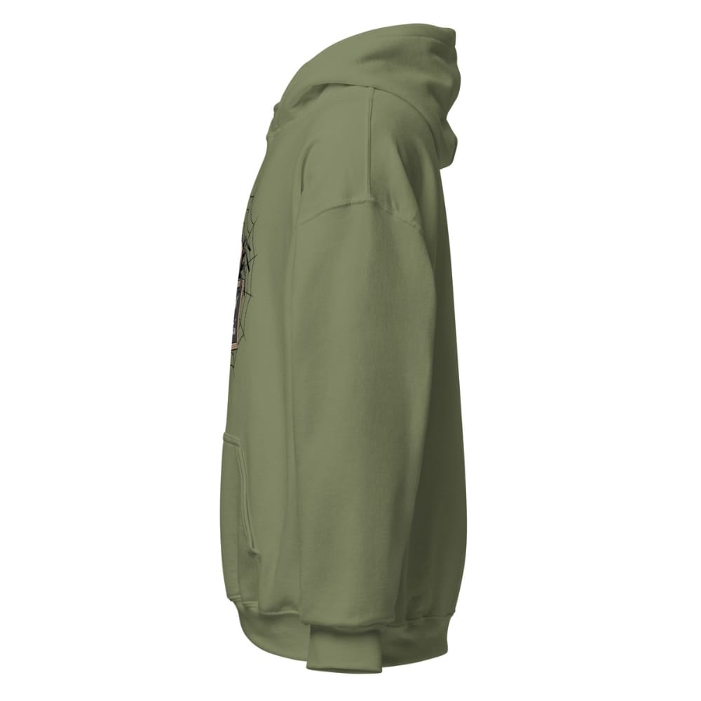 Green hoodie on a white background