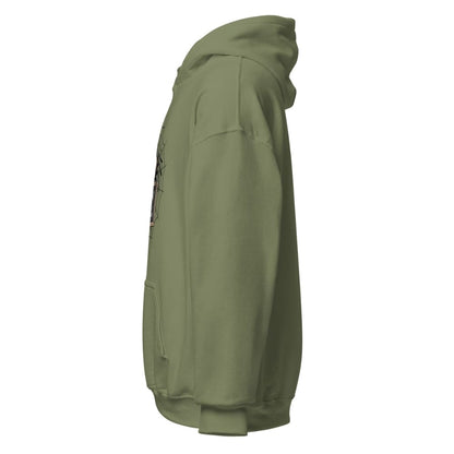 Green hoodie on a white background
