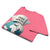 Pink t-shirt with 'Global Heroes' graphic on a white background