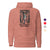 Peach hoodie with 'Haunted Hallways, Healing Hands' graphic on a white background