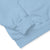 Close-up of a light blue fabric texture on a white background