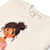 Natural t-shirt with a cartoon character on a white background