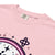 Pink t-shirt with atomic symbol and colorful design, featuring Comfort Colors label.