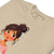 Sand t-shirt with a cartoon character on a white background