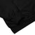 Close-up of a black fabric texture on a white background