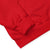 Close-up of a red fabric with a white background