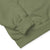 Close-up of a green fabric texture on a white background