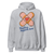 Gray hoodie with bandaid design and 'Healing happens here' text on a white background
