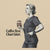 Illustration of a person holding a coffee cup with text 'Coffee first. Chart later.' on a beige background