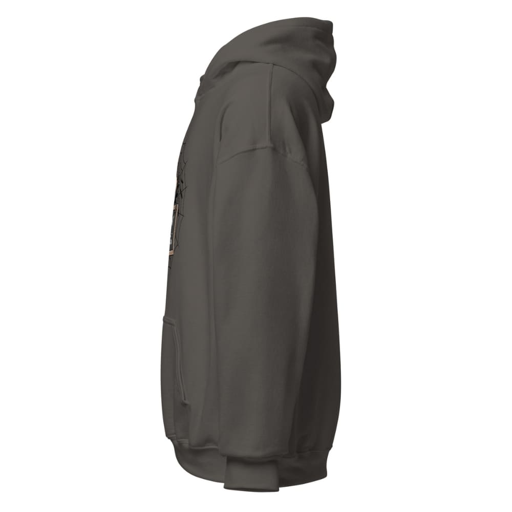 Dark gray hoodie on a white background