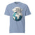 Light blue t-shirt with a graphic of a globe and 'Global Heroes' text on a white background