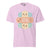 Pink t-shirt with cartoon bandages and 'Healing Vibes Only' text on a white background