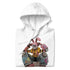 Graffiti Bunny Robot Hoodie – Urban Streetwear Heavy Blend Pullover with Mecha Bunny Art