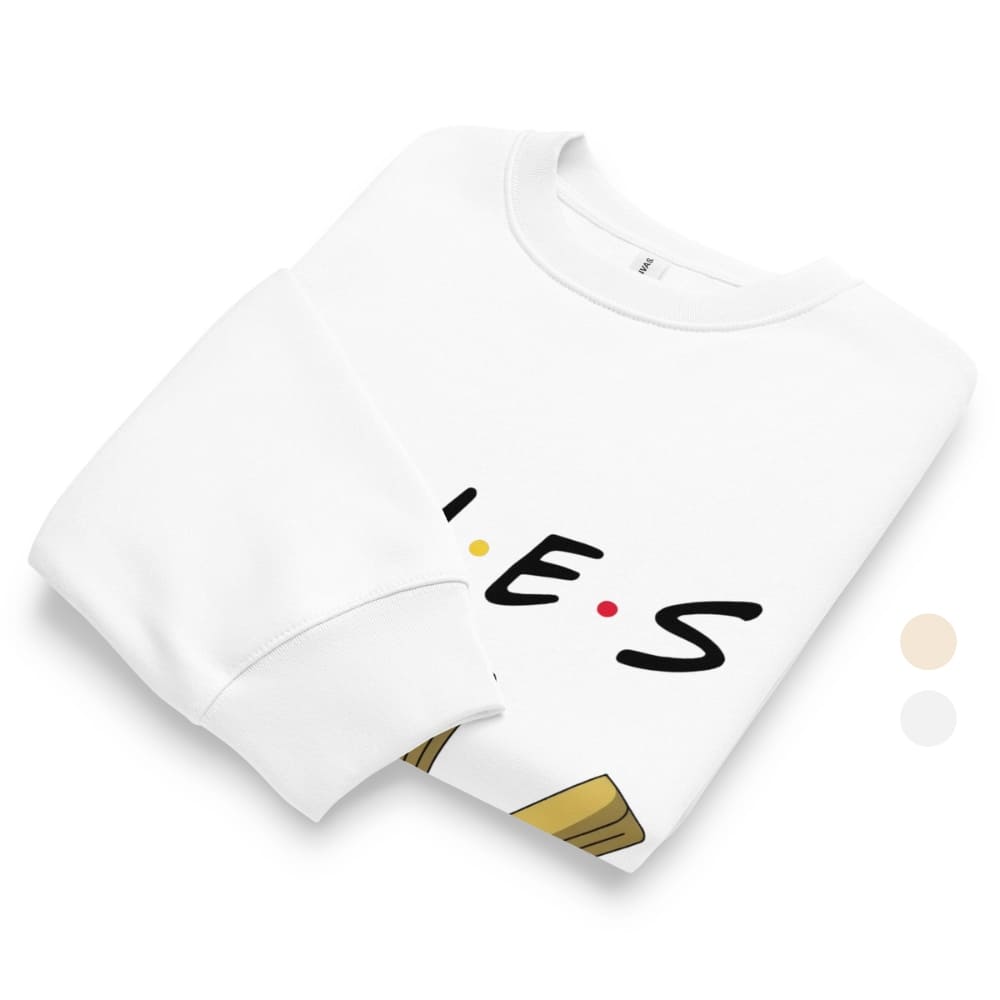 White t-shirt with 'F.R.I.E.N.D.S' logo on a white background