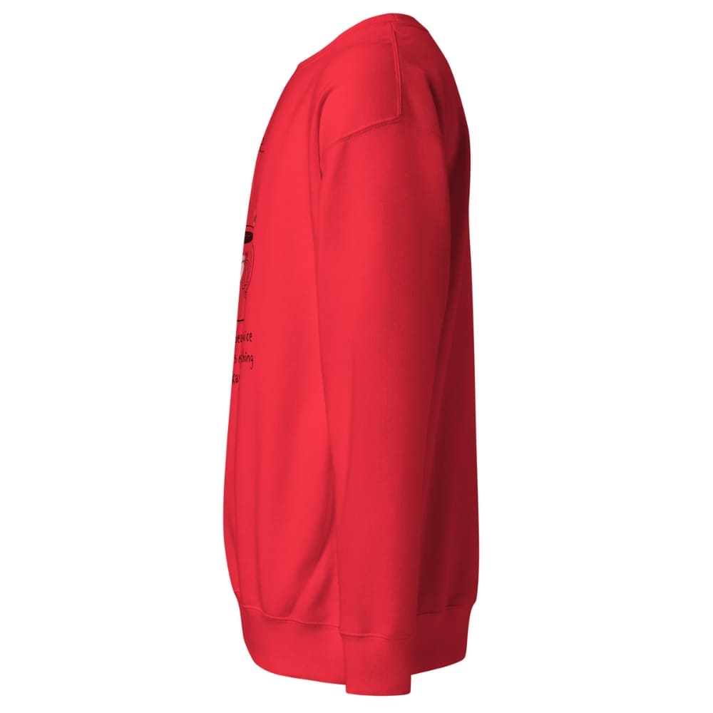 Red sweatshirt on a white background