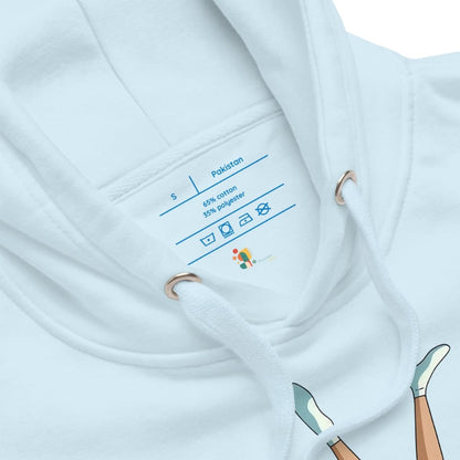 White garment with a label on a white background