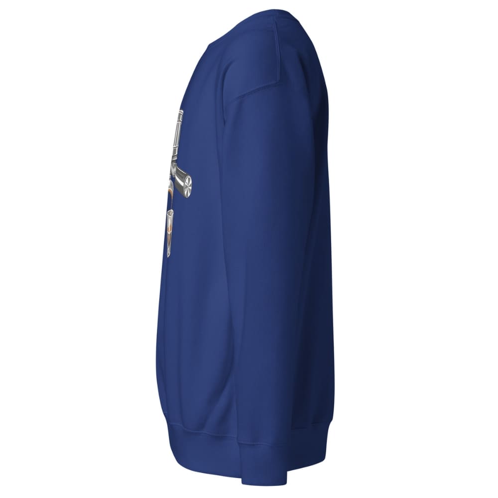 Blue sweatshirt on a white background