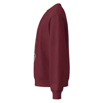 Maroon sweatshirt on a white background