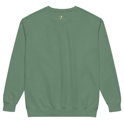 Green sweatshirt on a white background