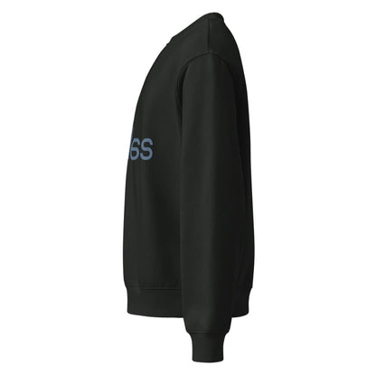 Black hoodie with a logo on the sleeve against a white background