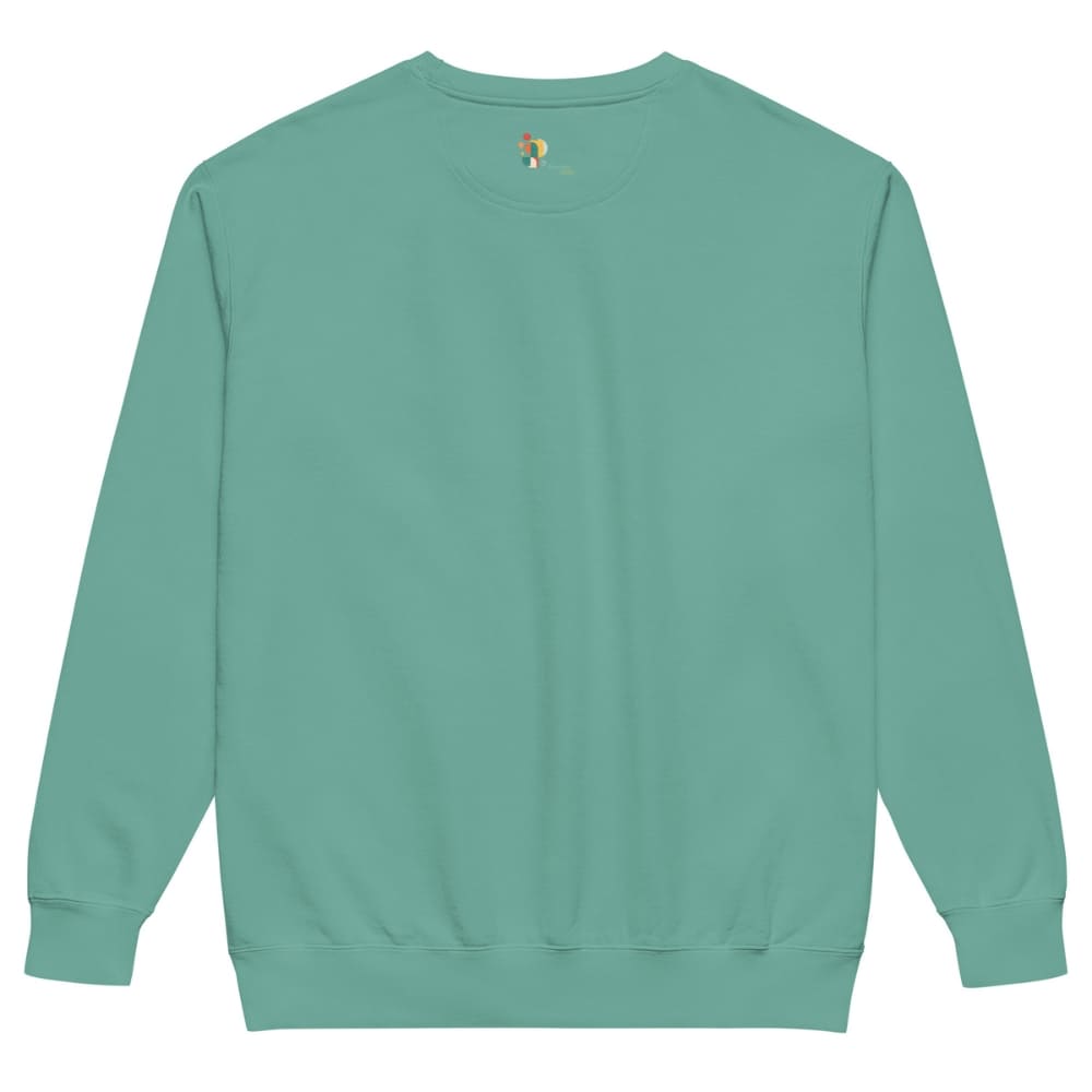Green sweatshirt on a white background