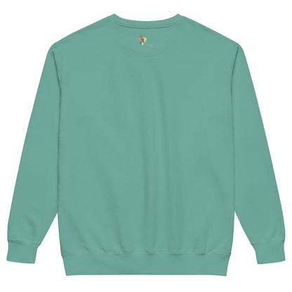 Green sweatshirt on a white background