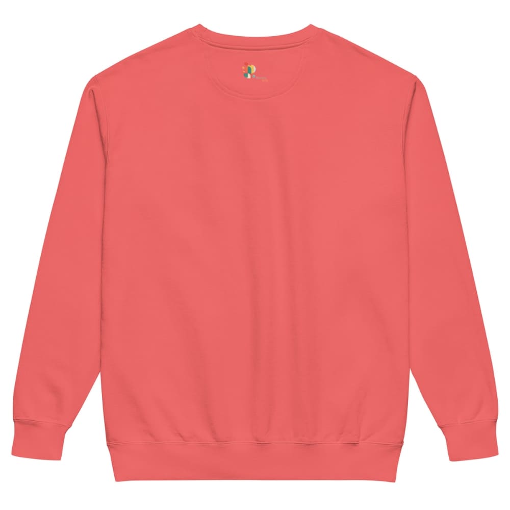 Coral sweatshirt on a white background