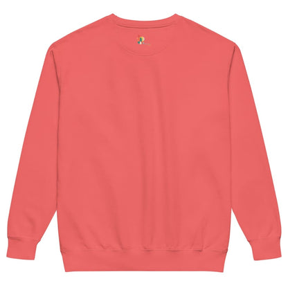 Coral sweatshirt on a white background
