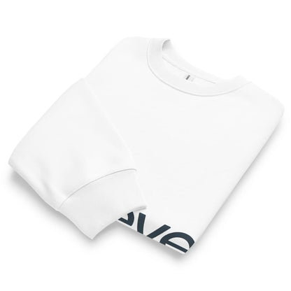 White t-shirt with a logo on a white background
