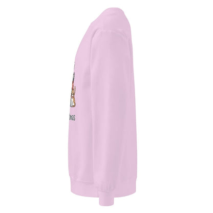 Light purple sweatshirt with brand logo on sleeve against a white background