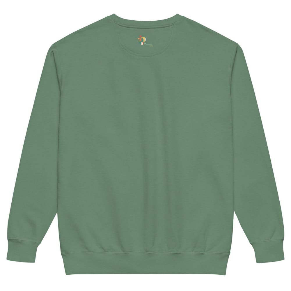 Green sweatshirt on a white background