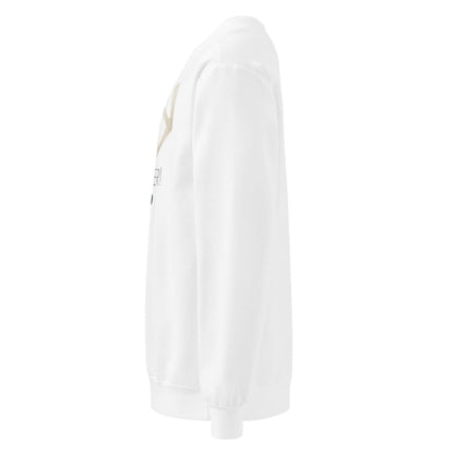 White hoodie with a zipper on a white background