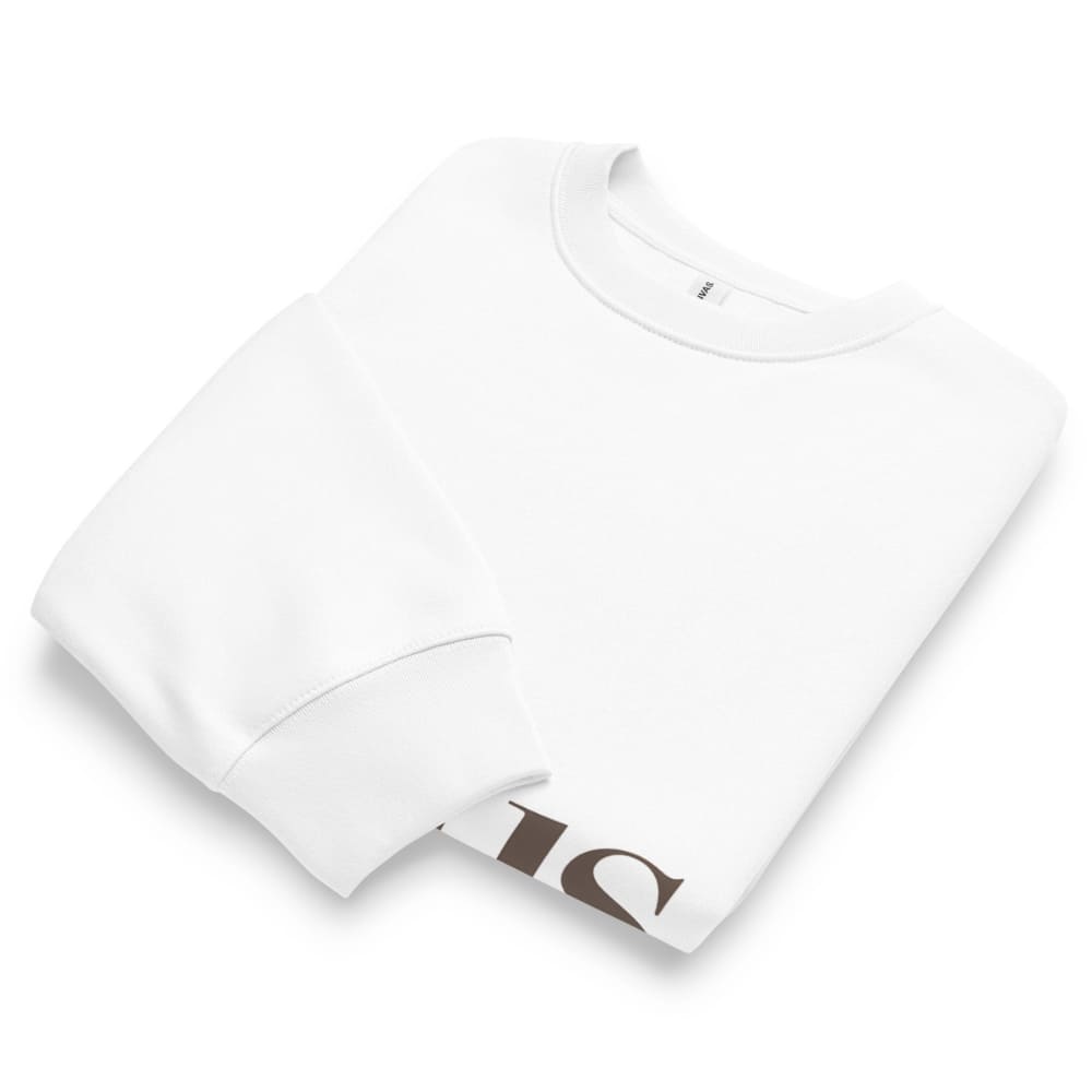 White t-shirt with a logo on a white background
