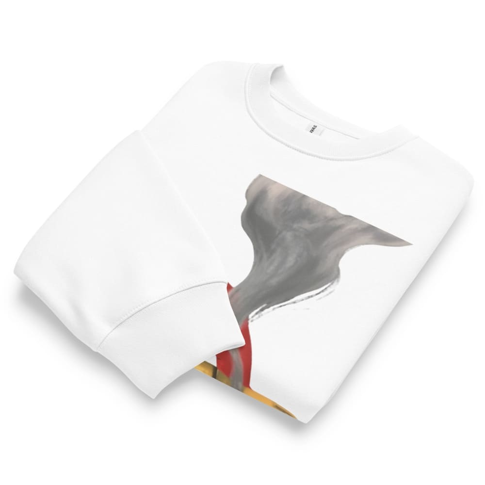 White t-shirt with a shark graphic on a white background
