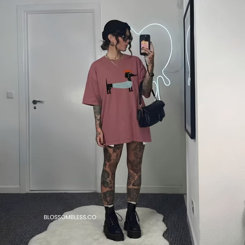 A Blossombless.co customer wearing their piece