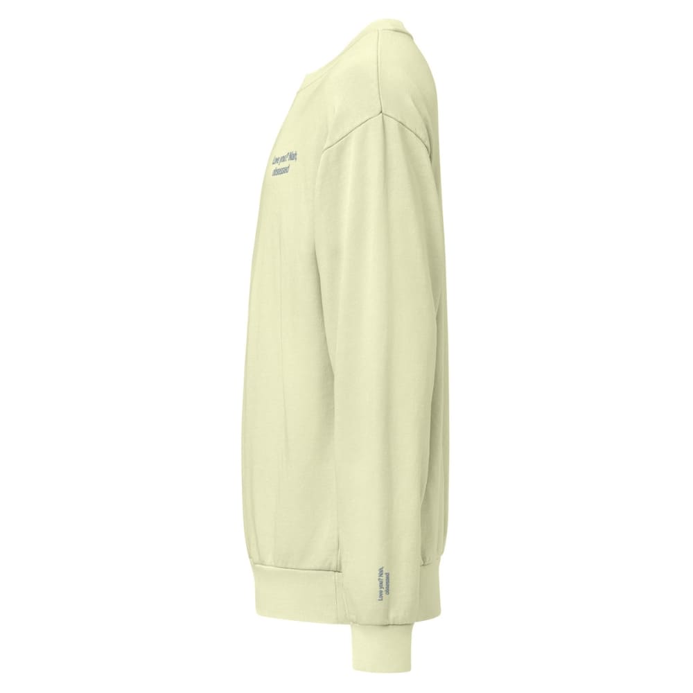Light green sweatshirt on a white background