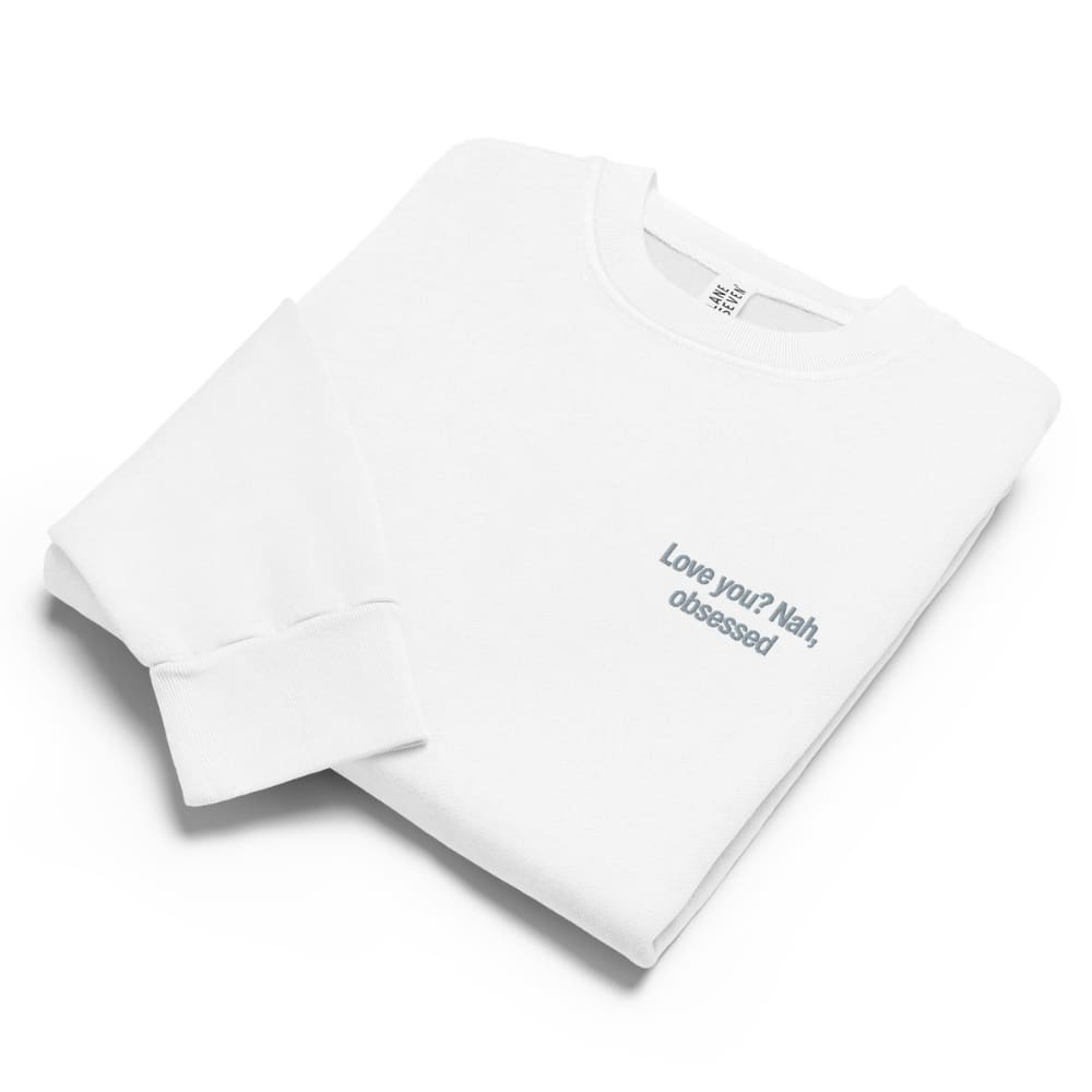 White t-shirt with text on a white background