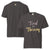 Garment-dyed relaxed fit t-shirt with motivational quote “Tired But Thriving” in modern handwritten script
