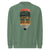 Green sweatshirt with a pencil graphic and text on a white background