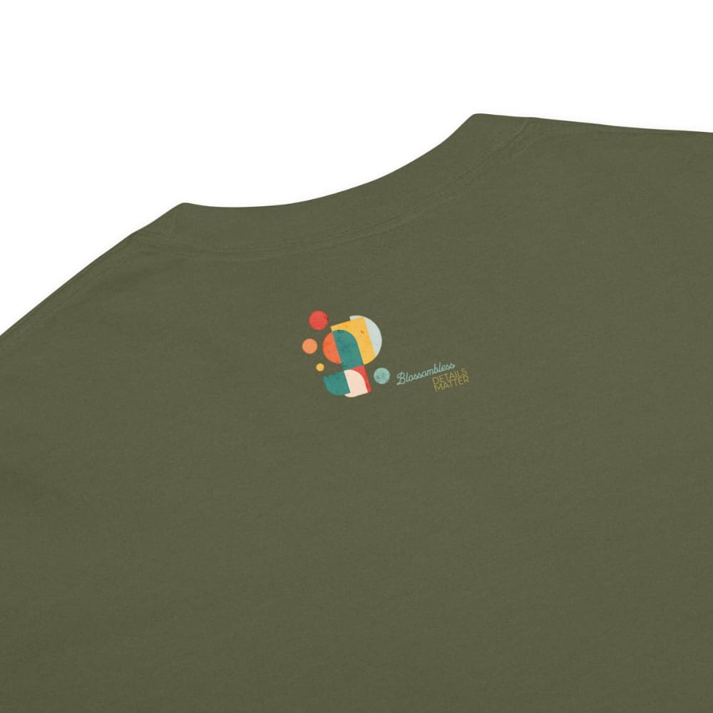 “Living That Scrub Life” colorful text printed on a garment-dyed cotton t-shirt for nurses and healthcare professionals