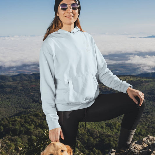 Raccoon nurse graphic wearing scrubs and sunglasses holding a clipboard under the quote “Vitals? Nailed It.” – printed on a black Cotton Heritage hoodie