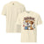 Beige t-shirt with a cartoon dog holding a mug and text 'Grading Papers & Droppin' Knowledge' on a white background.