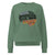Green sweatshirt with motivational text on a white background