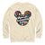 Beige sweatshirt with colorful graphic and text 'Mom Life: Unstoppable Energy' on a white background