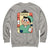 Gray sweatshirt with a cartoon character and text on a white background
