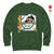 Green sweatshirt with a cartoon nurse design and text on a white background