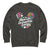 Black sweatshirt with colorful graphic and text 'Mom Life: Unstoppable Energy' on a white background