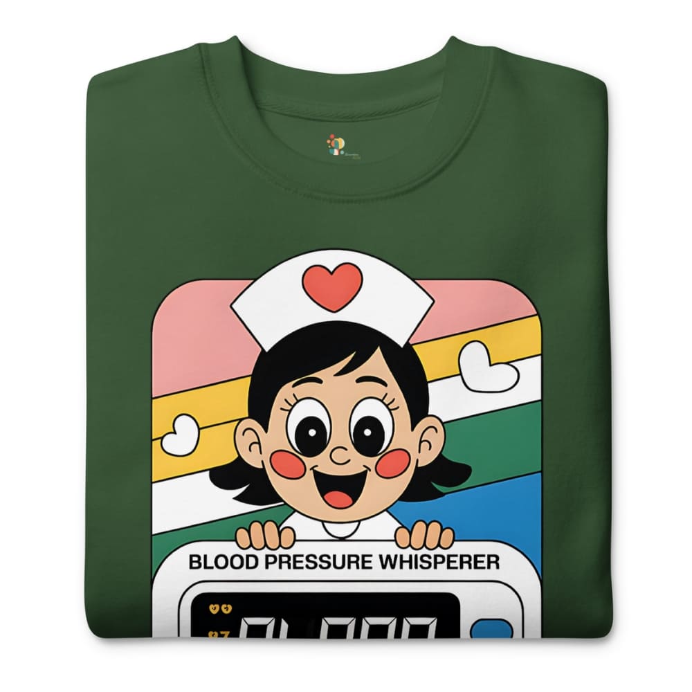 Green t-shirt with a cartoon character and text on a white background