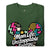 Green t-shirt with colorful design and text 'Mom Life: Unstoppable Energy' on a white background