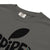Gray t-shirt with black logo and 'Comfort Colors' label on a white background